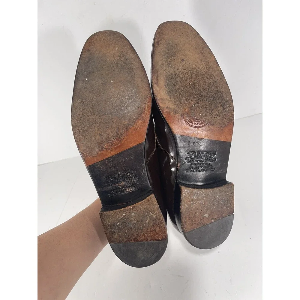 Emilio Bianco Buenos Aires Men Dark Brown Leather Monk Strap Shoe Argentina 10.5